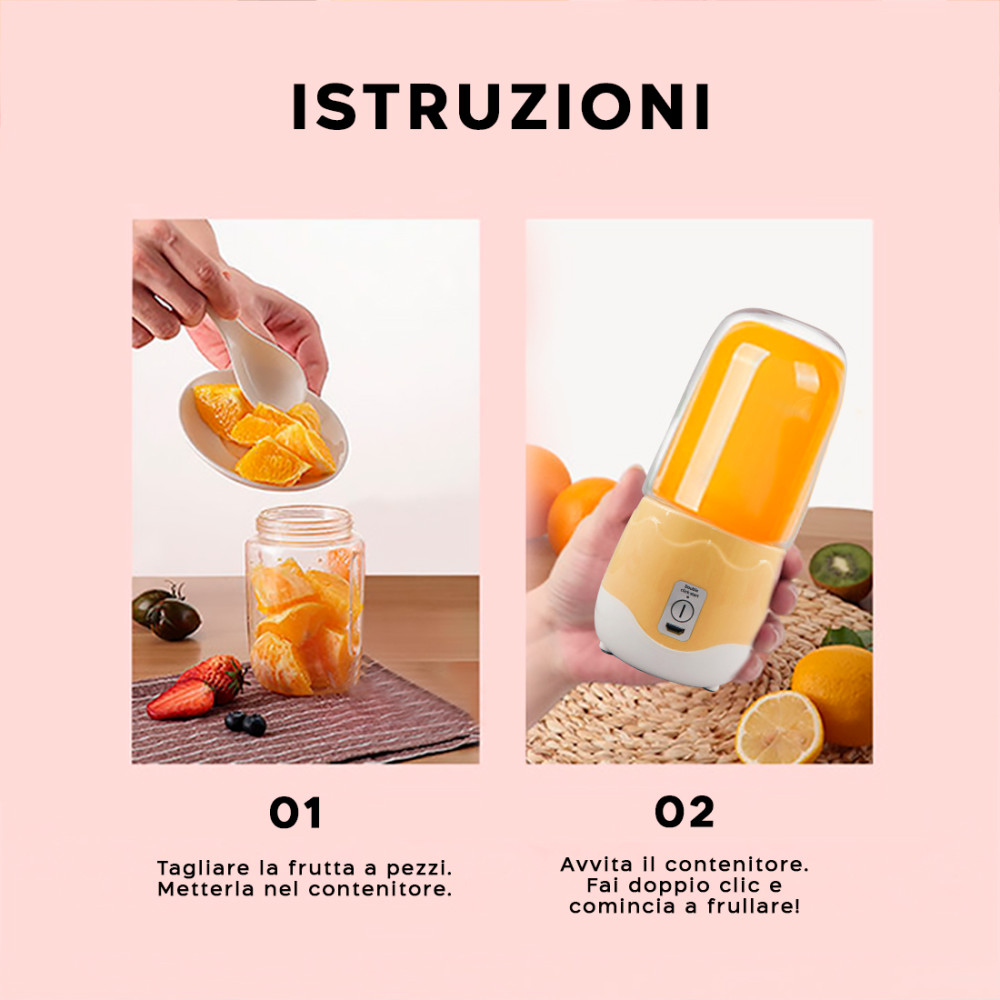 Mini Frullatore Portatile Spremiagrumi...