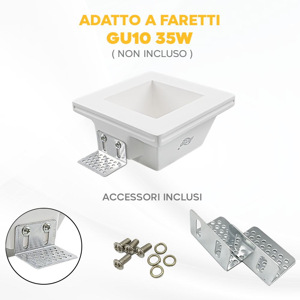 Portafaretto Gesso a Scomparsa GS-5006 Quadrato...