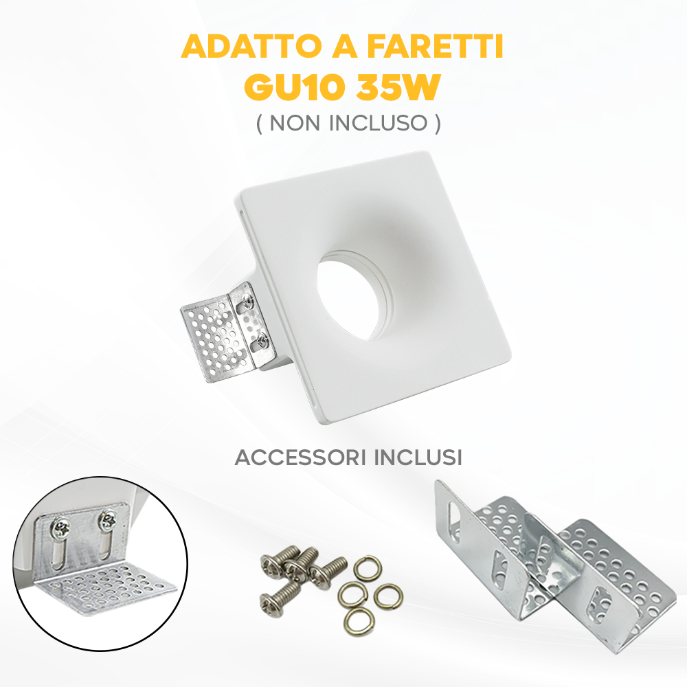 Portafaretto Gesso a Scomparsa GS-5011 Quadrato...
