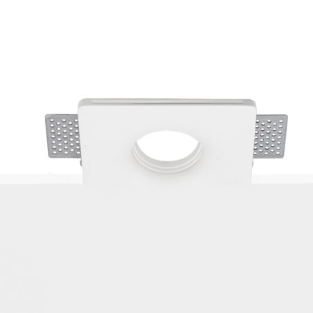 Portafaretto Gesso a Scomparsa GS-5011 Quadrato Bianco ad Incasso Attacco GU10