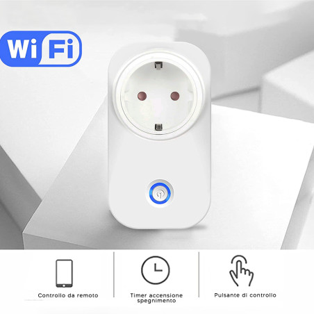 Presa Elettrica Wi-Fi Senza Fili Spina Intelligente Controllo da Remoto con APP