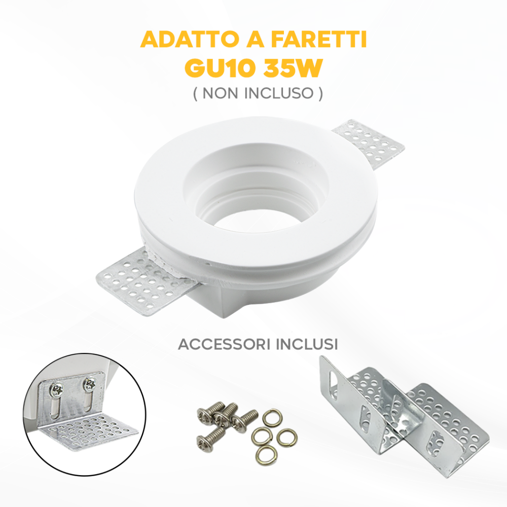 Portafaretto Gesso a Scomparsa GS-5009 Rotondo...