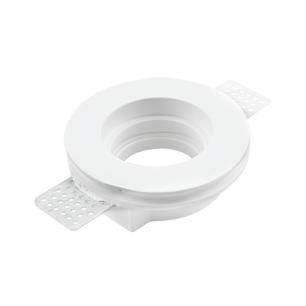 Image of Portafaretto Gesso a Scomparsa GS-5009 Rotondo Bianco ad Incasso Attacco GU10052