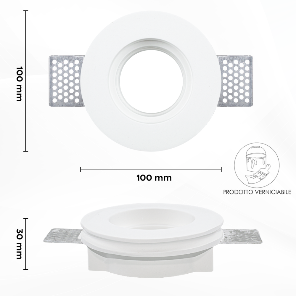Portafaretto Gesso a Scomparsa GS-5009 Rotondo...