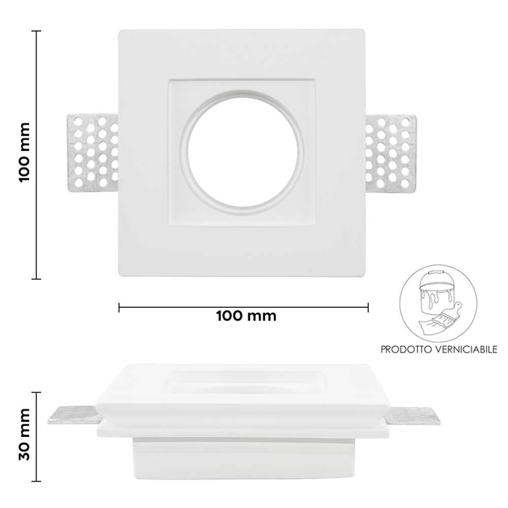 Portafaretto Gesso a Scomparsa GS-5010 Quadrato...
