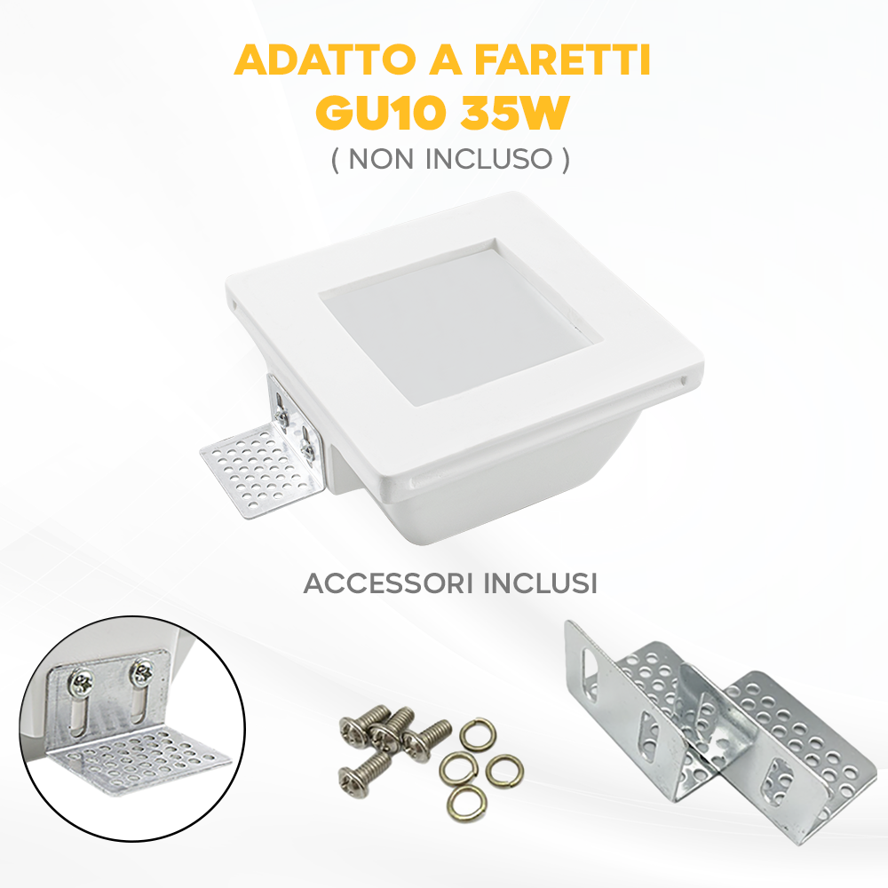 Portafaretto Gesso a Scomparsa GS-5003 Quadrato...
