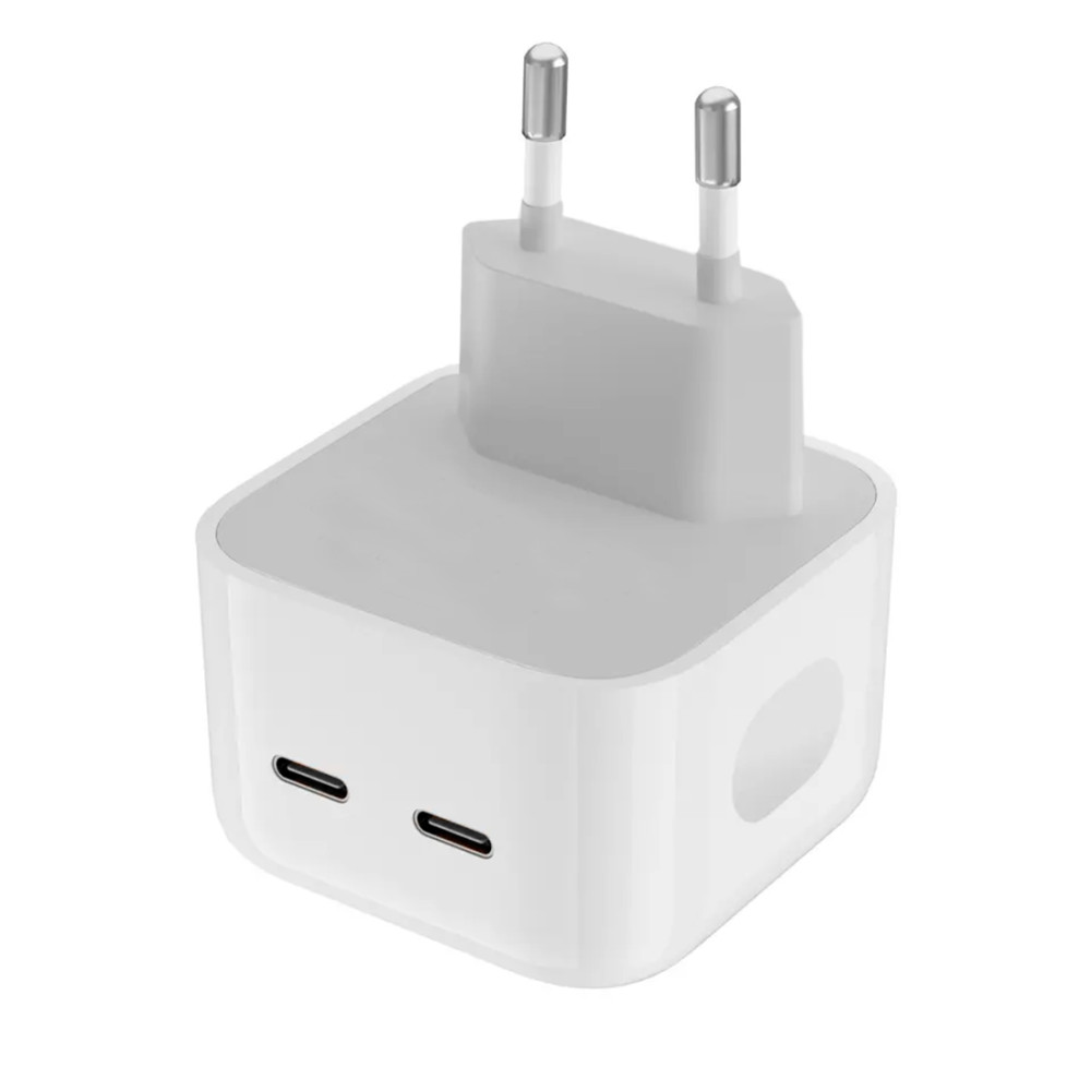 Adattatore Smartphone Doppia Ricarica Caricatore 35W Alimentatore Presa USB-C+C