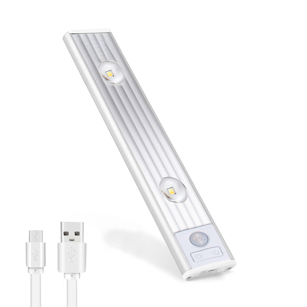 Striscia LED Magnetica Luce Intelligente 30cm Ricaricabile USB Sensore Movimento