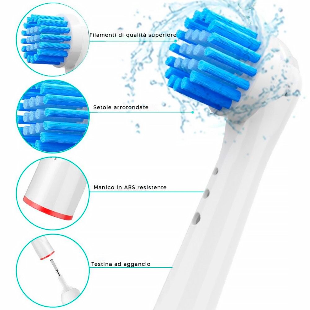 Kit 4pz Testine Ricambio Compatibili per...