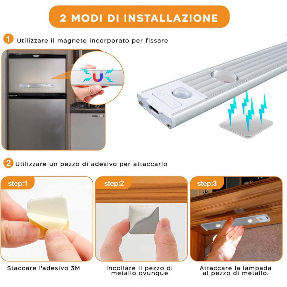 Striscia LED Magnetica Luce Intelligente 30cm...