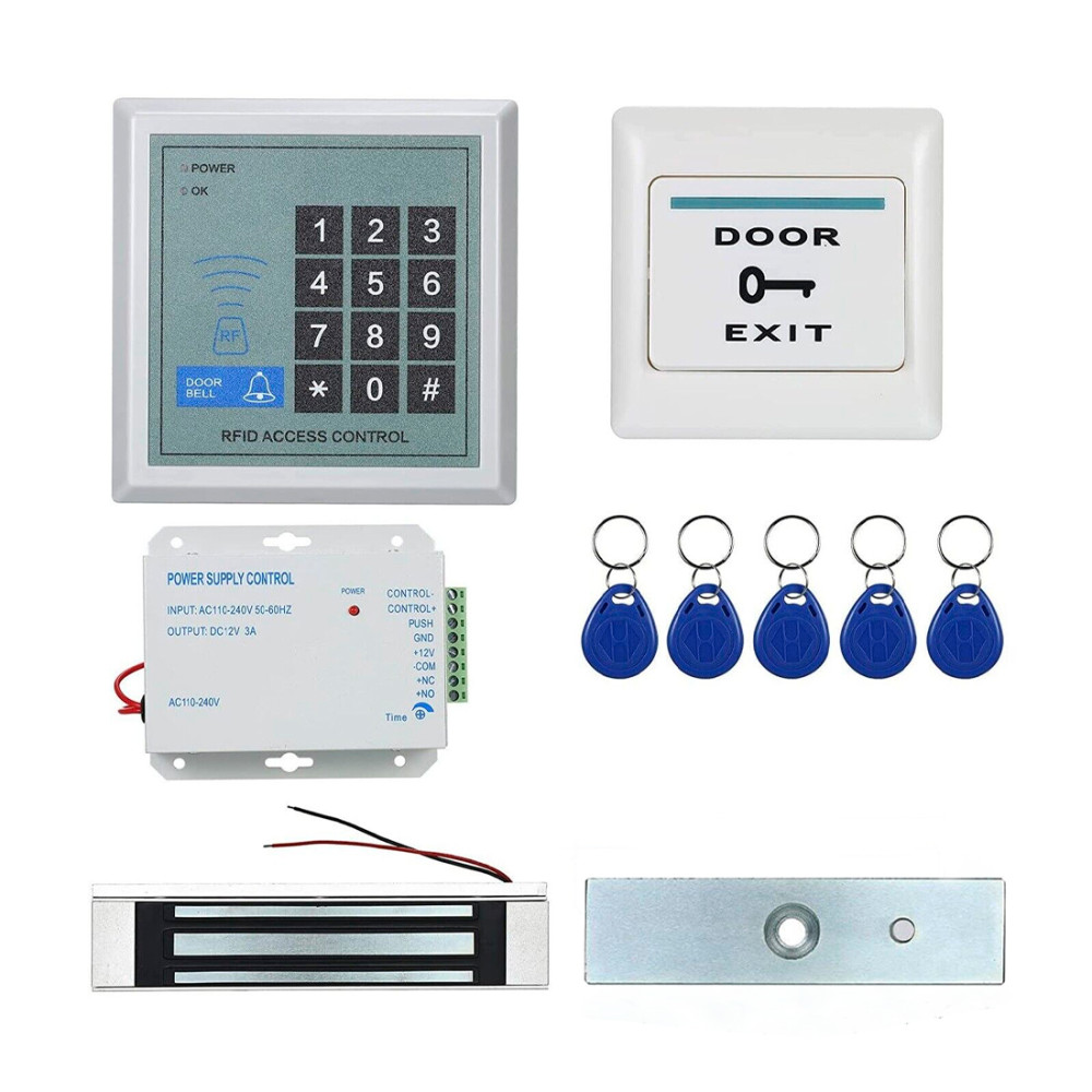 Kit Sistema di Serratura Apri Porta Meccanica Elettronica Controllo Accessi RFID