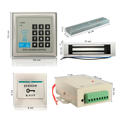 Kit Sistema di Serratura Apri Porta Meccanica Elettronica Controllo Accessi RFID