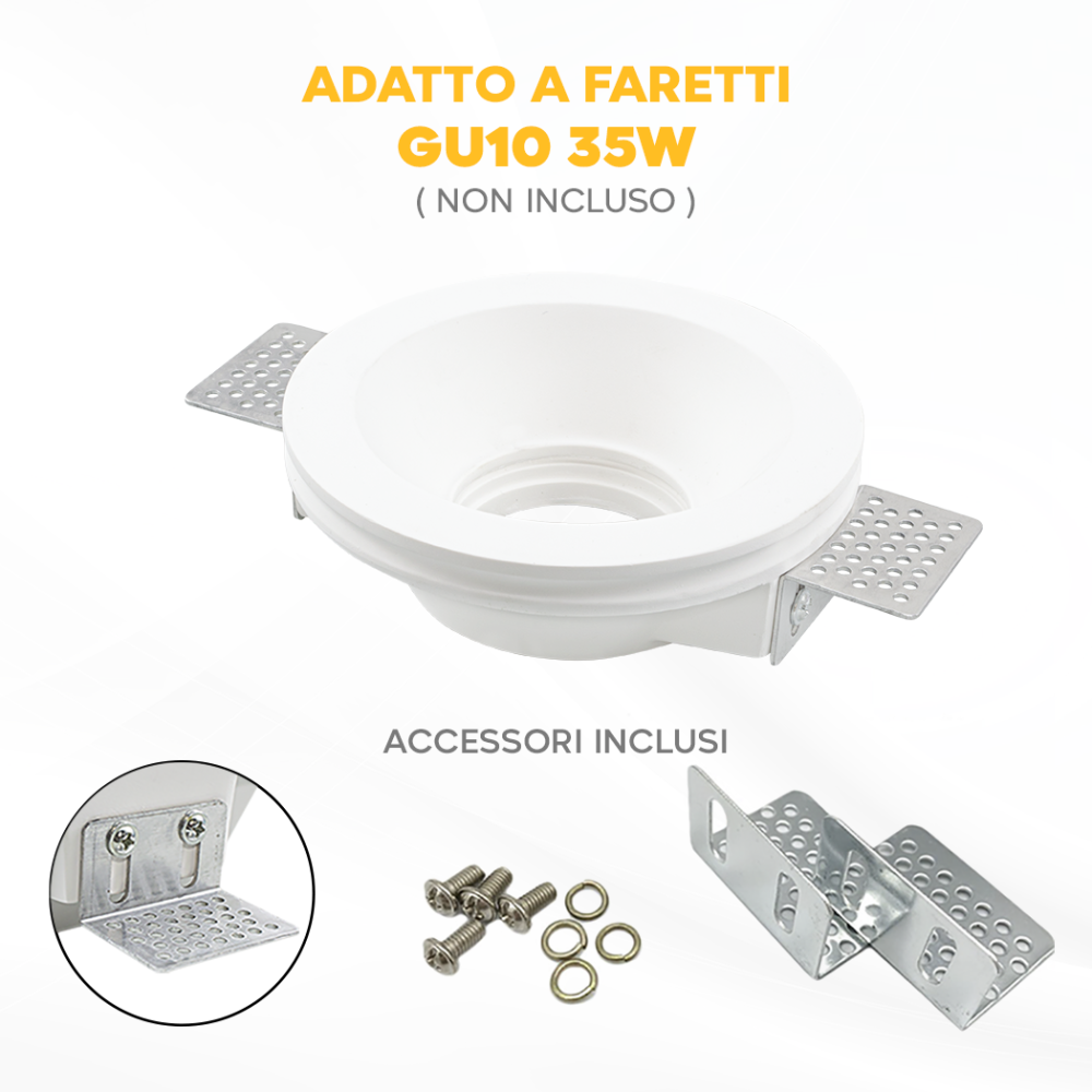 Portafaretto Gesso a Scomparsa GS-5007 Rotondo...