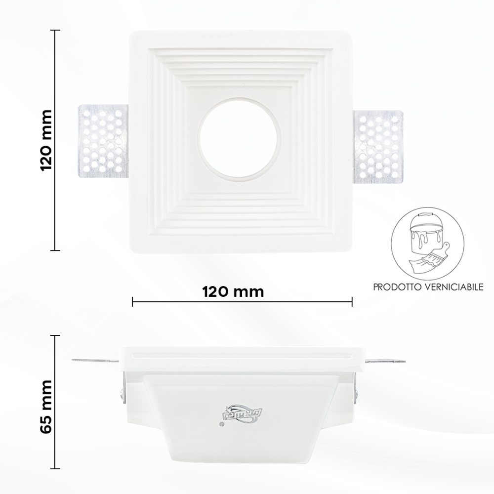 Portafaretto Gesso a Scomparsa GS-5004 Quadrato...