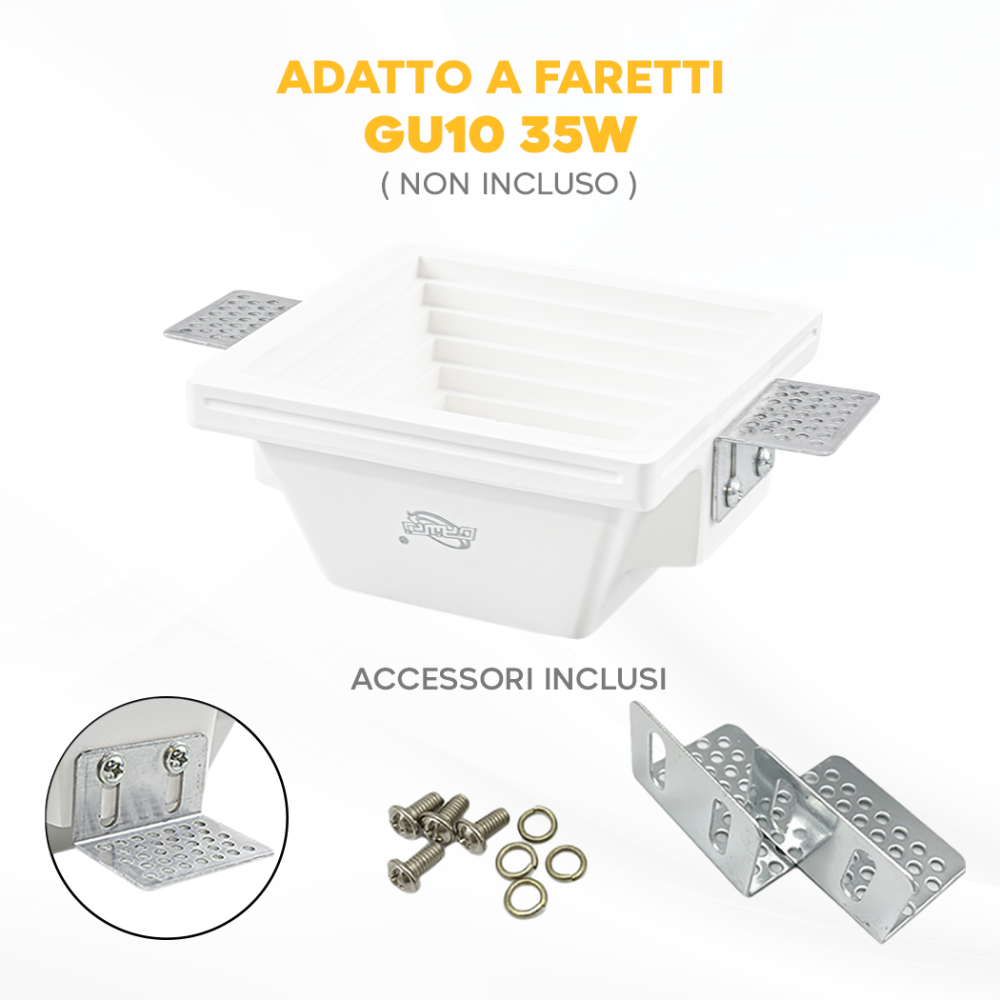 Portafaretto Gesso a Scomparsa GS-5004 Quadrato...