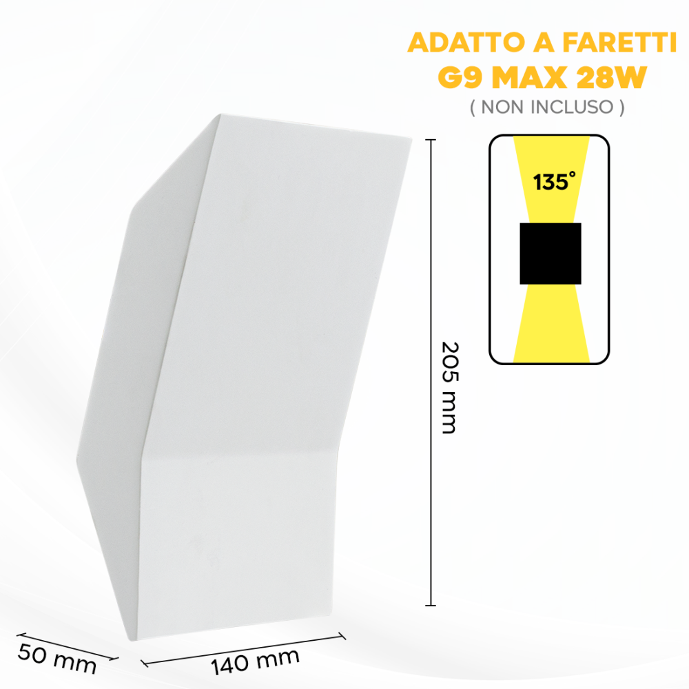 Applique Gesso Plafoniera da Parete GS-5033...
