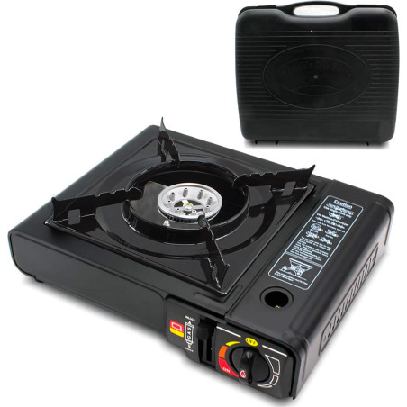 Fornellino a GAS Portatile da Campeggio in Valigetta Fornello Singolo da Esterno