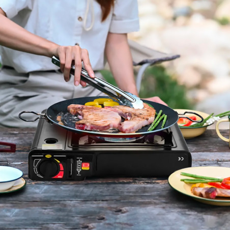 Fornellino a GAS Portatile da Campeggio in Valigetta Fornello Singolo da Esterno