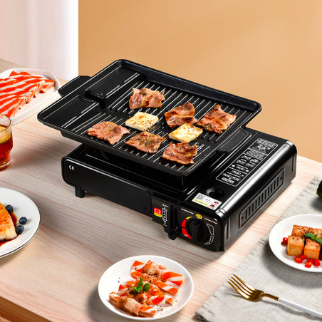 Fornellino a GAS Portatile da Campeggio in Valigetta Fornello Singolo da Esterno