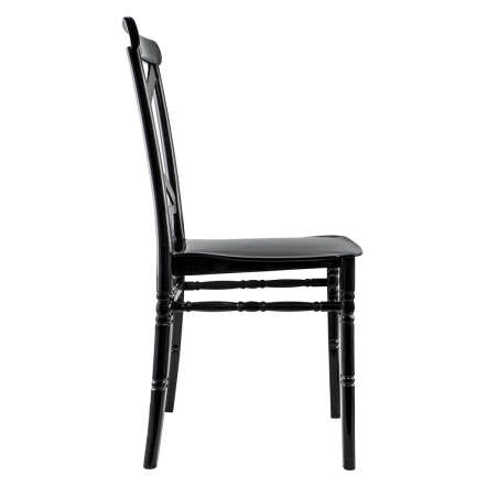 Set 2 Sedie Sidney Nere in Polipropilene Vintage Ideale per Catering ed Eventi
