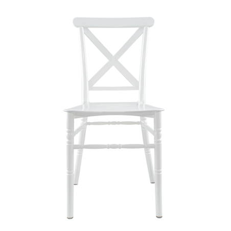 Set 4 Sedie Sidney Bianche Polipropilene Vintage Ideale per Catering ed Eventi