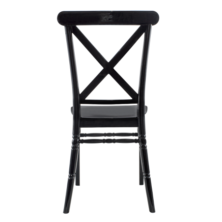 Set 4 Sedie Sidney Nere in Polipropilene Vintage Ideale per Catering ed Eventi