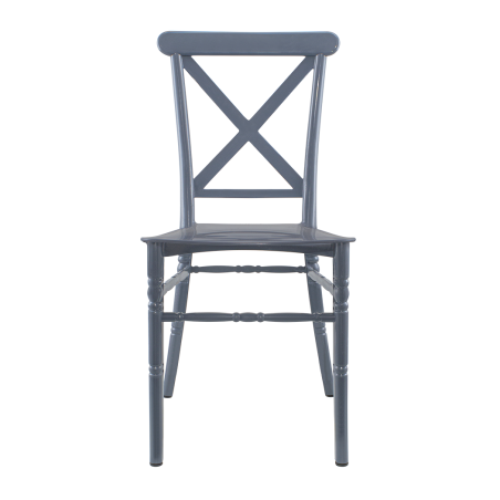 Set 4 Sedie Sidney Grigie in Polipropilene Vintage Ideale per Catering ed Eventi