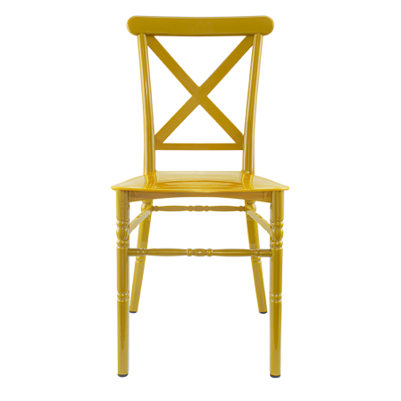 Set 4 Sedie Sidney Senape in Polipropilene Vintage Ideale per Catering ed Eventi