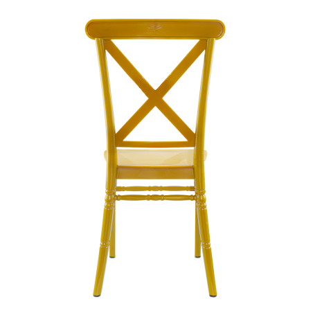 Set 4 Sedie Sidney Senape in Polipropilene Vintage Ideale per Catering ed Eventi