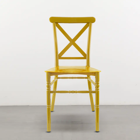 Set 4 Sedie Sidney Senape in Polipropilene Vintage Ideale per Catering ed Eventi