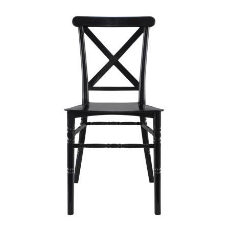 Set 6 Sedie Sidney Nere in Polipropilene Vintage Ideale per Catering ed Eventi