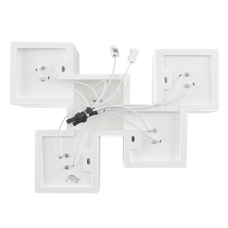 Applique Gesso da Parete GS-5029 Plafoniere 5 Attacchi di Luce GU10 Verniciabile