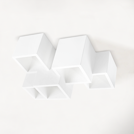 Applique Gesso da Parete GS-5029 Plafoniere 5 Attacchi di Luce GU10 Verniciabile