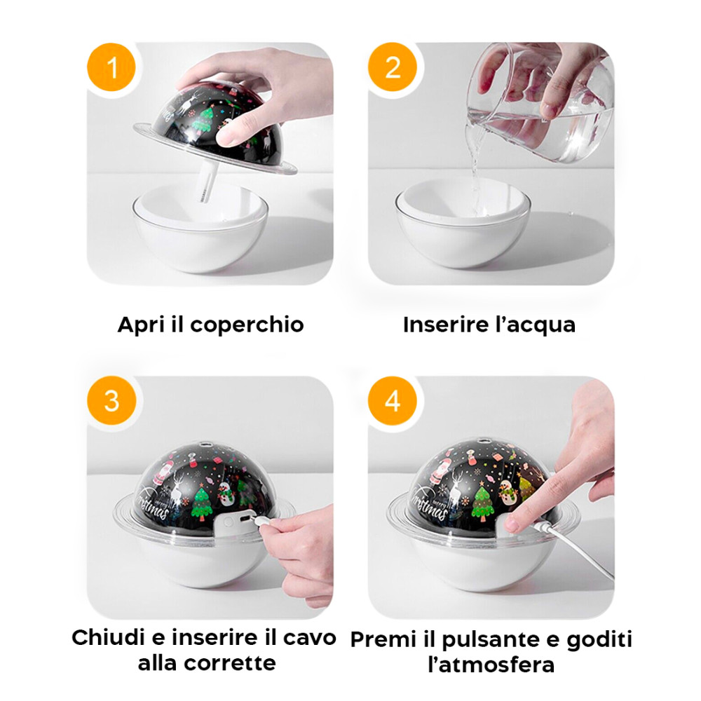 Diffusore Umidificatore Lampada LED Scenario di...
