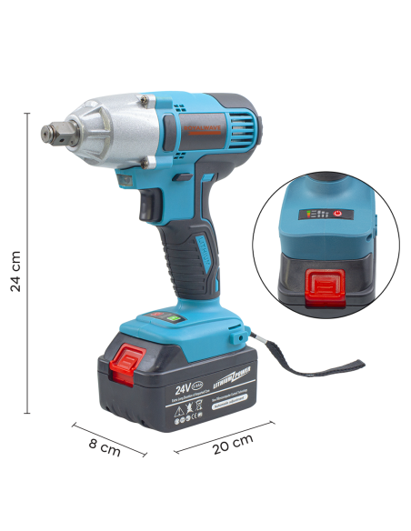 Kit 3pz ROYALWAVE Trapano Avvitatore Smerigliatrice a Batteria con Valigetta