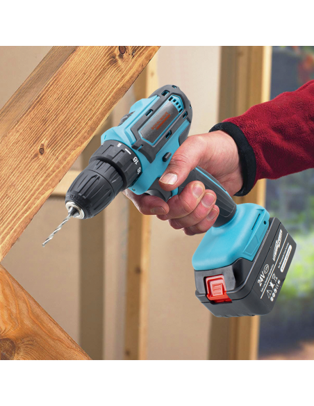 Kit 3pz ROYALWAVE Trapano Avvitatore Smerigliatrice a Batteria con Valigetta