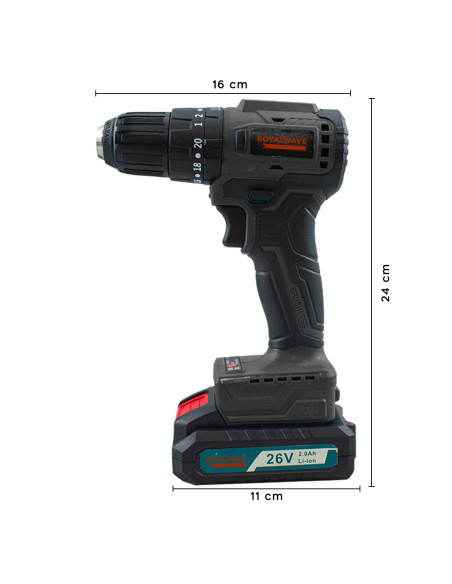Trapano Avvitatore Doppia Batteria a Percussioni 26V Senza Fili con Valigetta