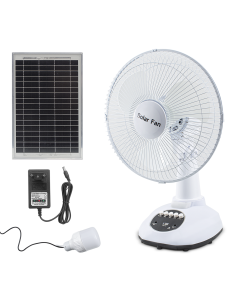 Ventilatore Portatile con Ricarica Solare Luce di Emergenza Ideale per Campeggio
