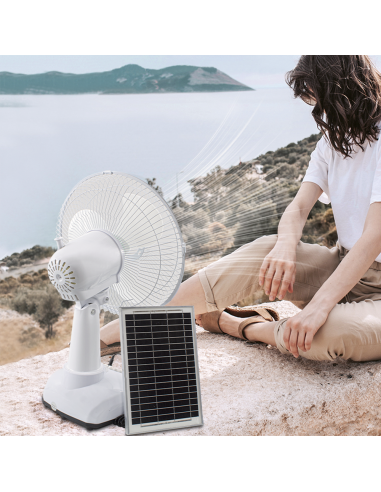 Ventilatore Portatile con Ricarica Solare Luce...