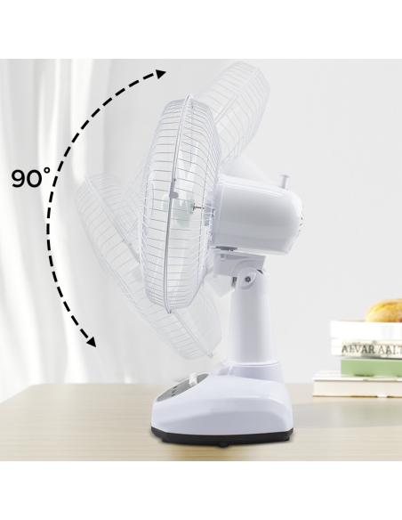 Ventilatore Portatile con Ricarica Solare Luce di Emergenza Ideale per Campeggio