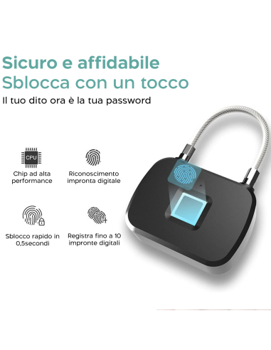Lucchetto con Impronta Digitale del Pollice...