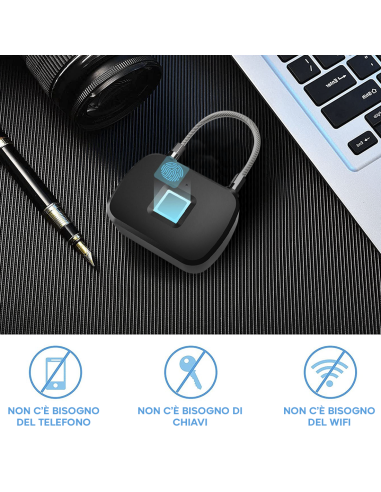 Lucchetto con Impronta Digitale del Pollice...