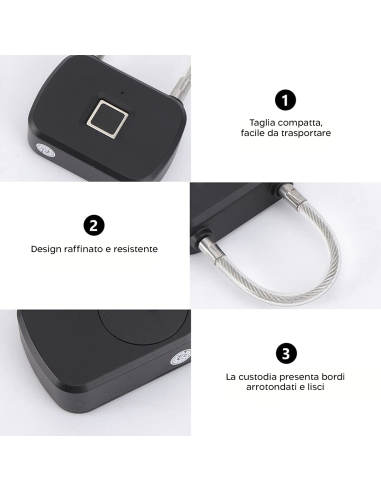 Lucchetto con Impronta Digitale del Pollice...