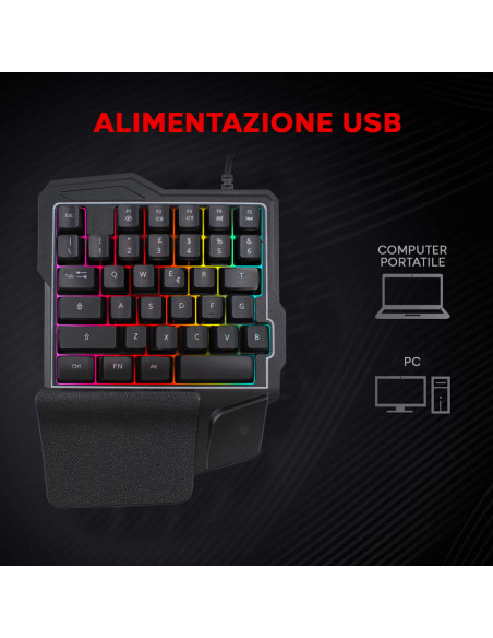 Tastiera Gaming 35 Tasti Retroilluminata Tastiera Gioco Meccanica Professionale