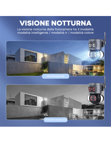 Telecamera WiFi Zoom 10X da Esterno 4K HD con...