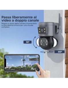 Telecamera WiFi Zoom 10X da Esterno 4K HD con Grandangolo... 2