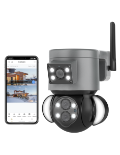 Telecamera WiFi Zoom 10X da Esterno 4K HD con Grandangolo...