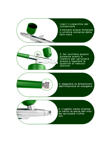 Aerografo Skincare Ossigenoterapia Spray Viso e...