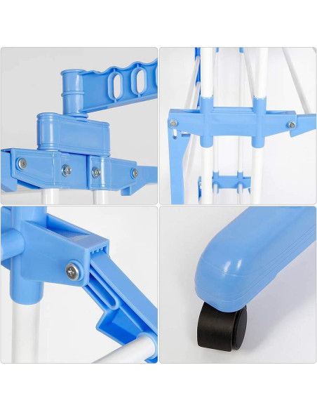 Stendibiancheria 3 Piani Stendino Verticale Chiusura Salvaspazio 172x47x62 cm