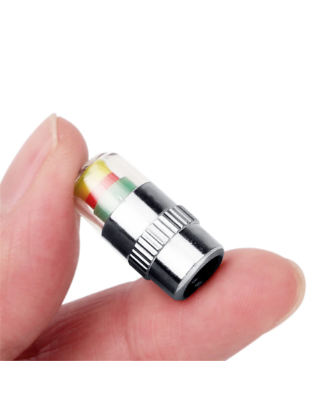 Kit 4 misuratori di pressione ruote con indicatore led universale 2,4 bar 36 PSI